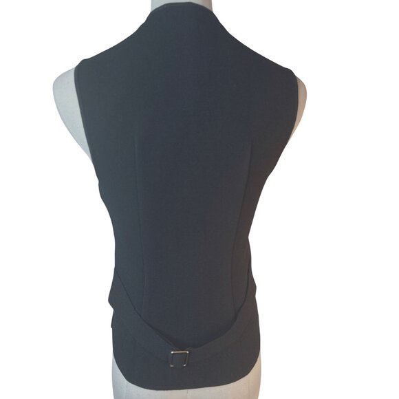 ZARA Black Small Vest With Button Closure Fitted Knit Design - Picture 2 of 14